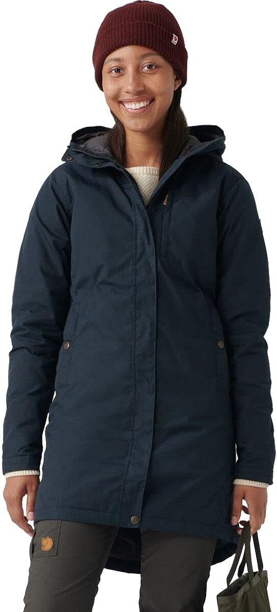 Fjällräven Kiruna Padded Parka Women's Coat - Warm Insulated Durable Winter Jacket for Outdoor Everyday Wear Dark Navy