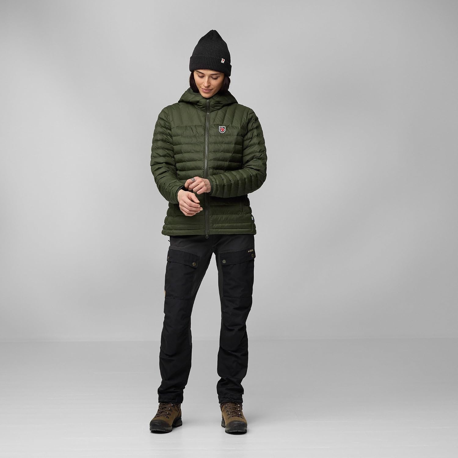 Fjallraven Expedition Latt Women's Insulated Full-Zip Midlayer Hoody Deep Forest