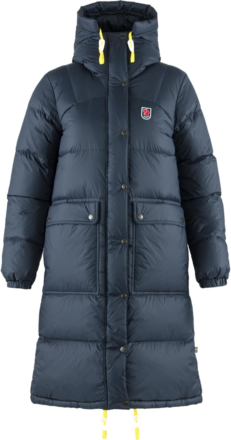 Fjallraven Expedition Long Down Women's Insulated Jacket - Water Resistant Navy