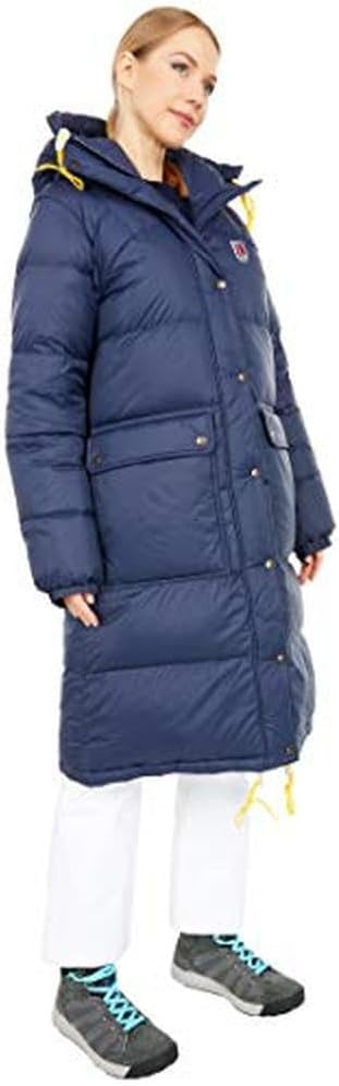 Fjallraven Expedition Long Down Women's Insulated Jacket - Water Resistant Navy