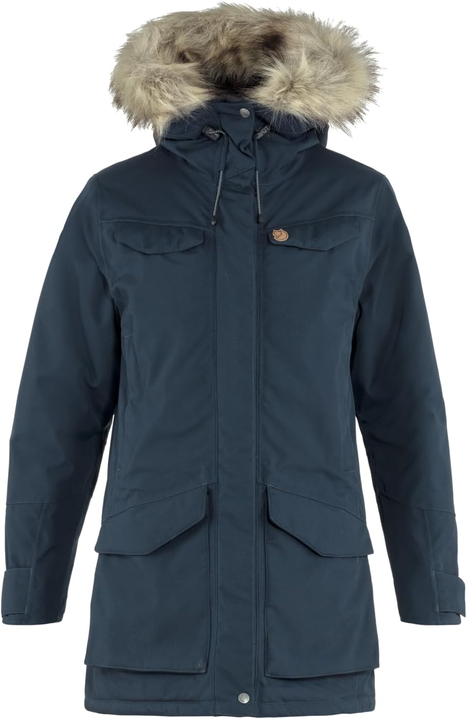 Fjällräven Nuuk Parka Women's Coat - Insulated Waterproof Durable Winter Jacket for Outdoor Wear Dark Navy