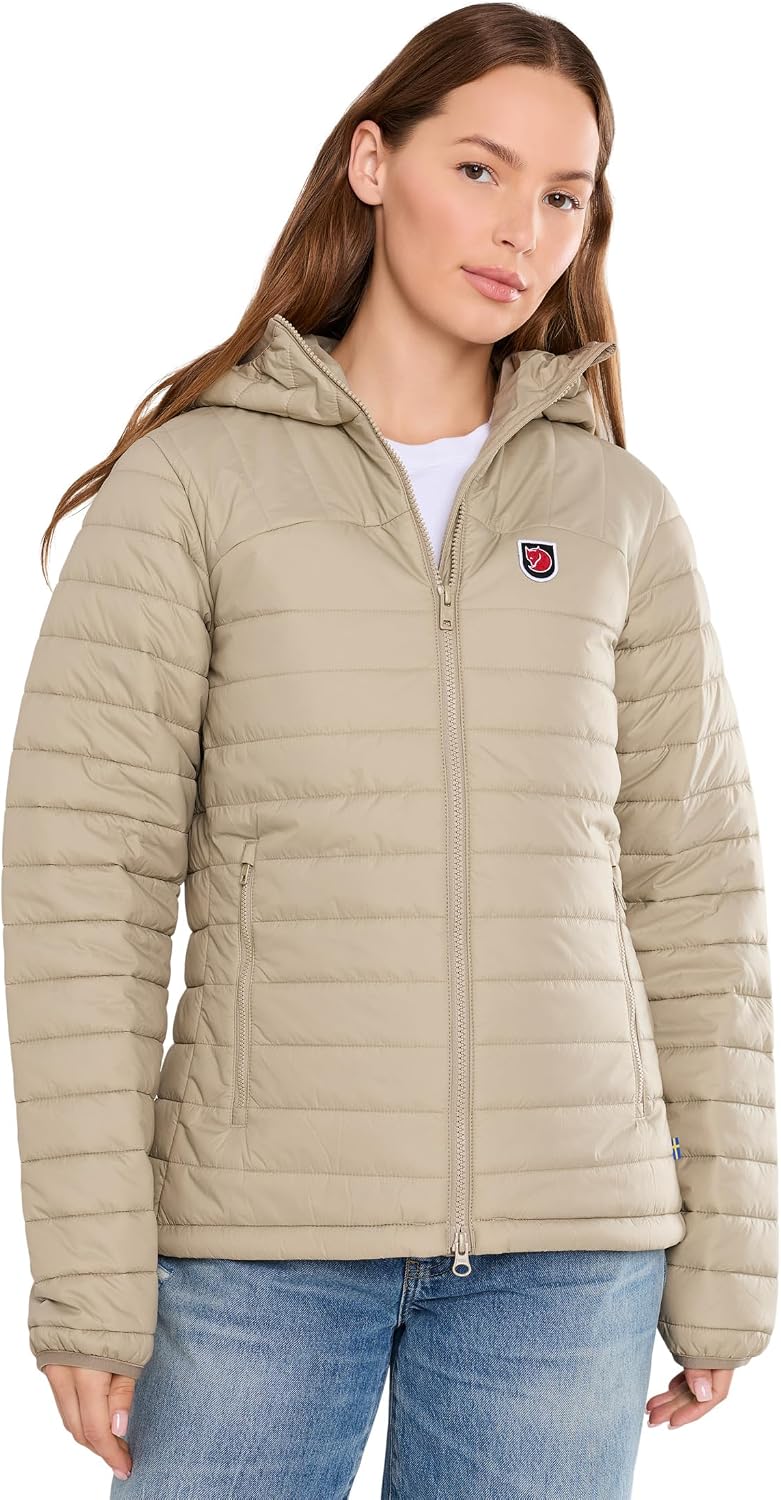 Fjallraven Expedition Latt Women's Insulated Full-Zip Midlayer Hoody Fossil