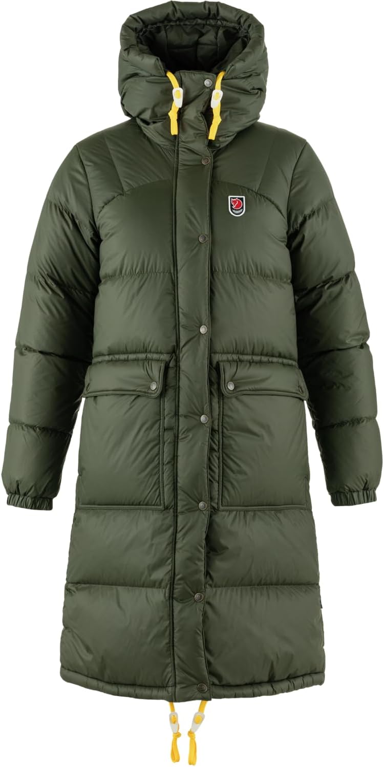 Fjallraven Expedition Long Down Women's Insulated Jacket - Water Resistant Deep Forest