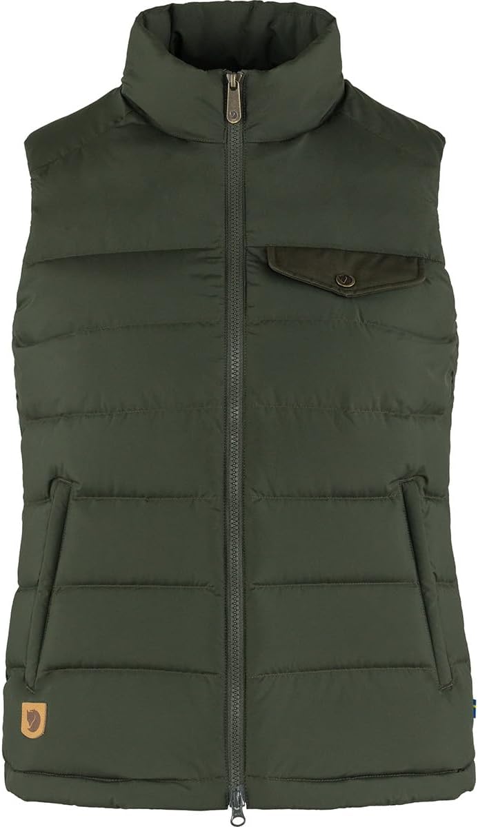 Fjallraven Greenland Down Women's Insulated Down Full-Zip Midlayer Vest Deep Forest