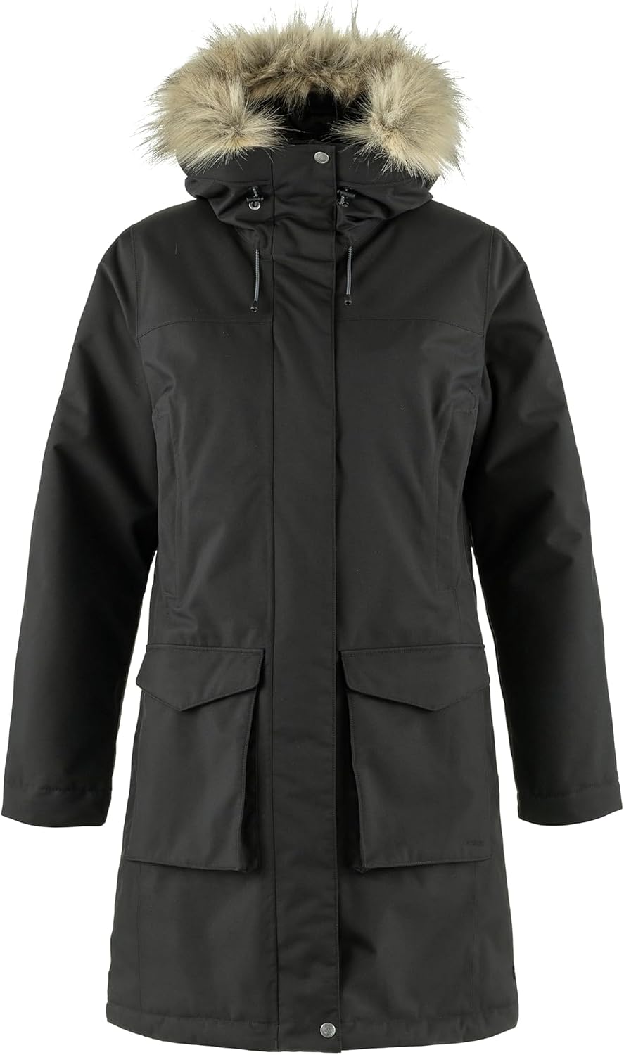Fjällräven Nuuk Lite Parka Women's Coat - Insulated Waterproof Lightweight Winter Jacket for Outdoor Use Black