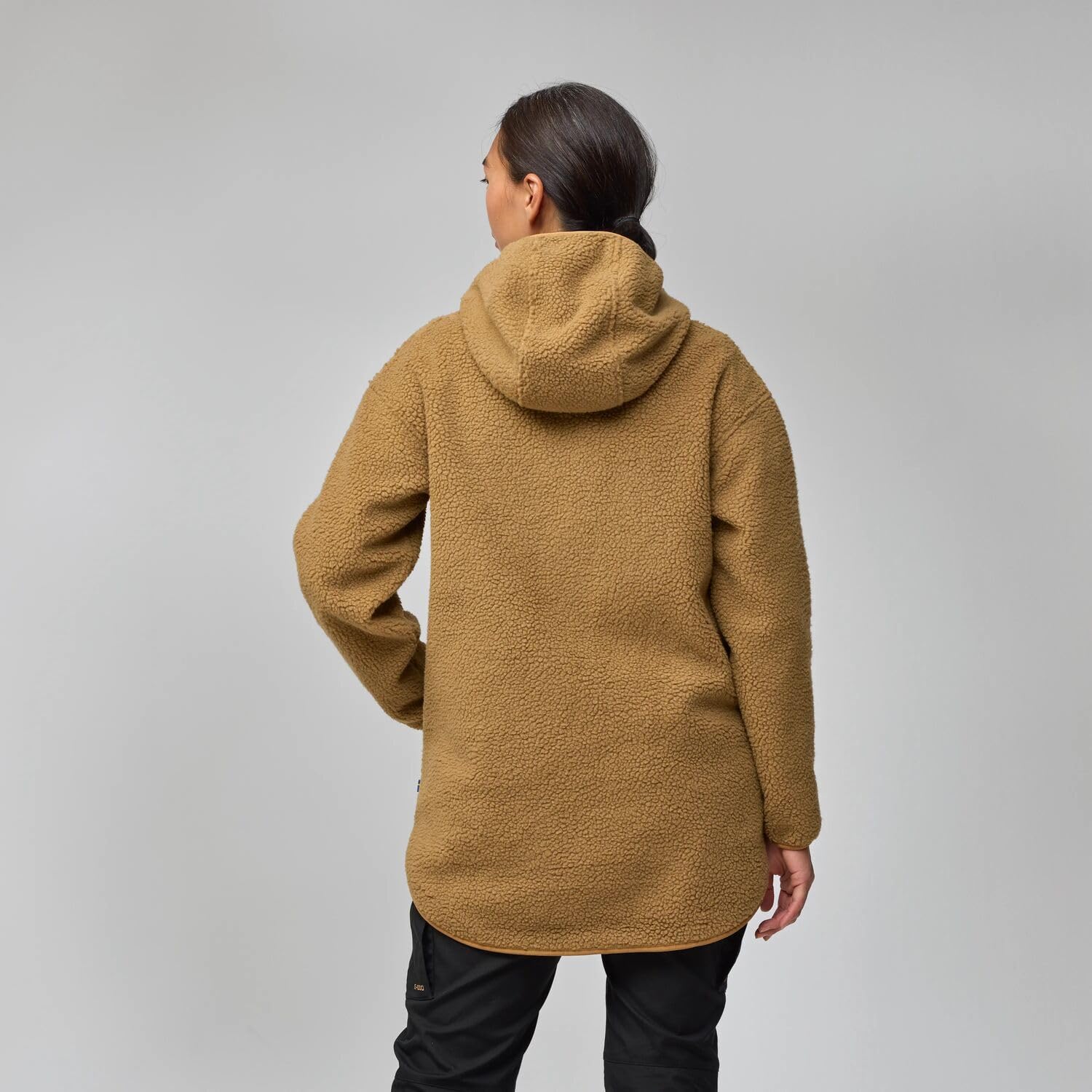 Fjallraven Vardag Pile Fleece Long Women's Fleece Full-Zip Midlayer Hoody Black