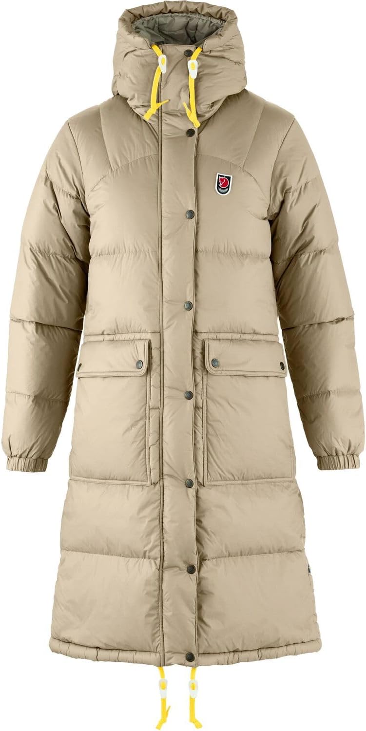 Fjallraven Expedition Long Down Women's Insulated Jacket - Water Resistant Fossil