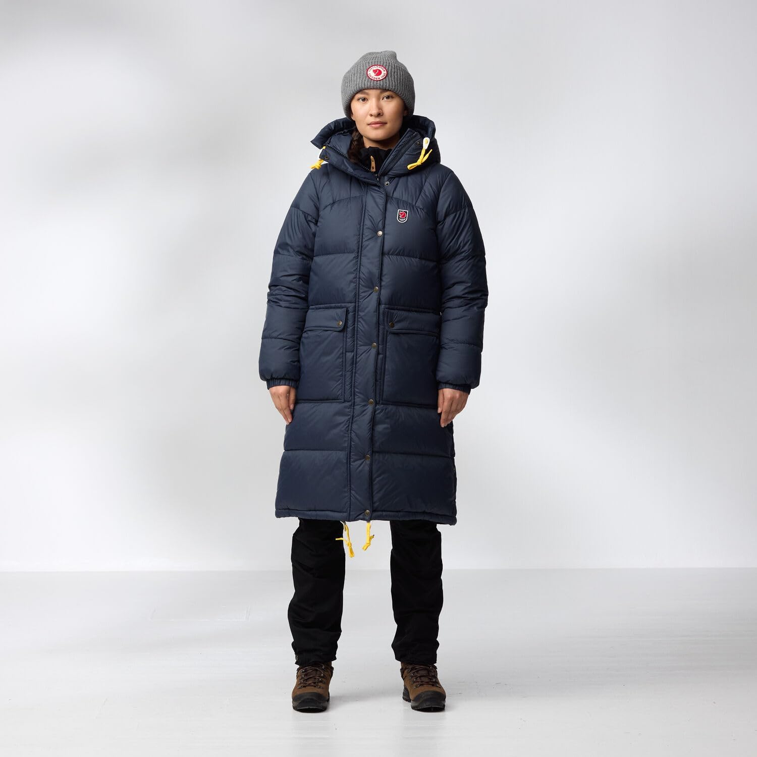 Fjallraven Expedition Long Down Women's Insulated Jacket - Water Resistant Fossil