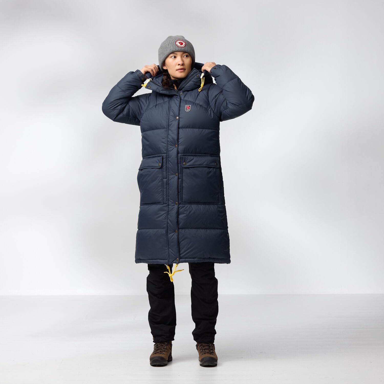 Fjallraven Expedition Long Down Women's Insulated Jacket - Water Resistant Fossil