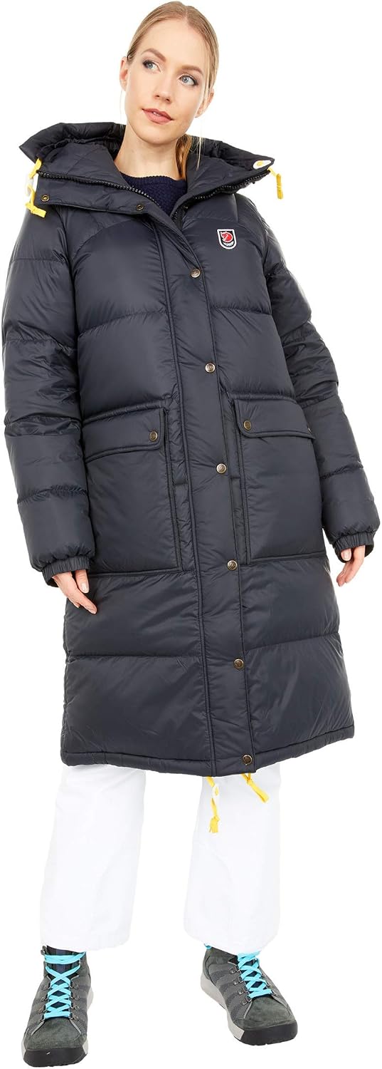 Fjallraven Expedition Long Down Women's Insulated Jacket - Water Resistant Black