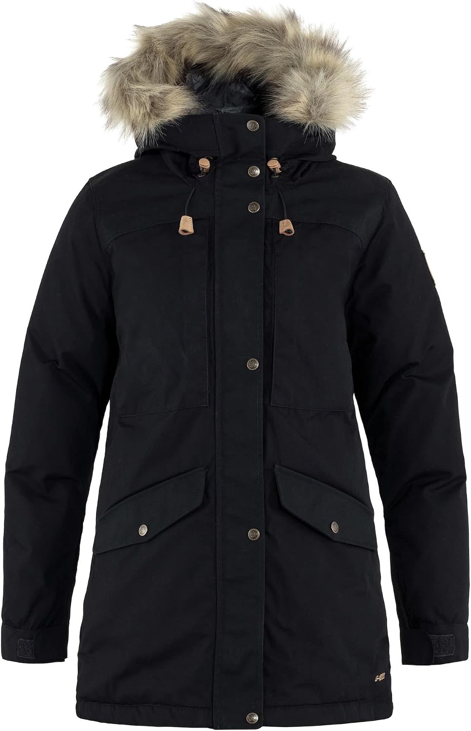 Fjällräven Singi Down Jacket Women's Coat - Insulated Warm Durable Winter Parka for Outdoor Use Black
