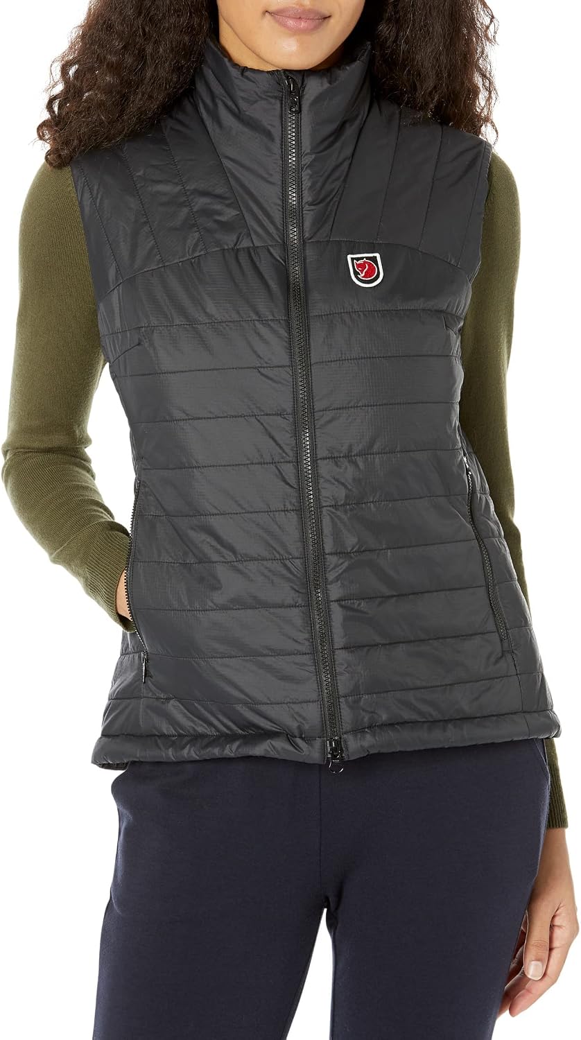 Fjällräven Expedition X-Latt Women's Vest - Water and Wind Resistant, Insulated, Lightweight, Packable - Hiking, Travel Black