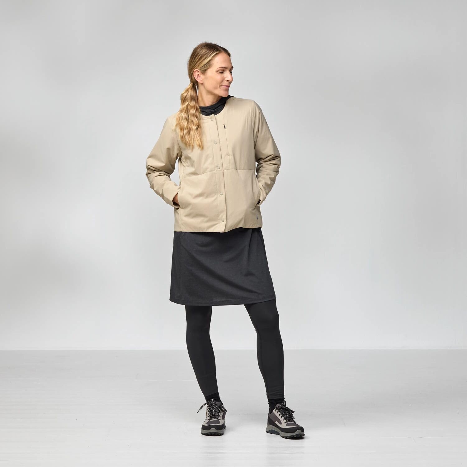 Fjallraven HC Insulated Women's Insulated Full-Zip Midlayer Jacket Fossil