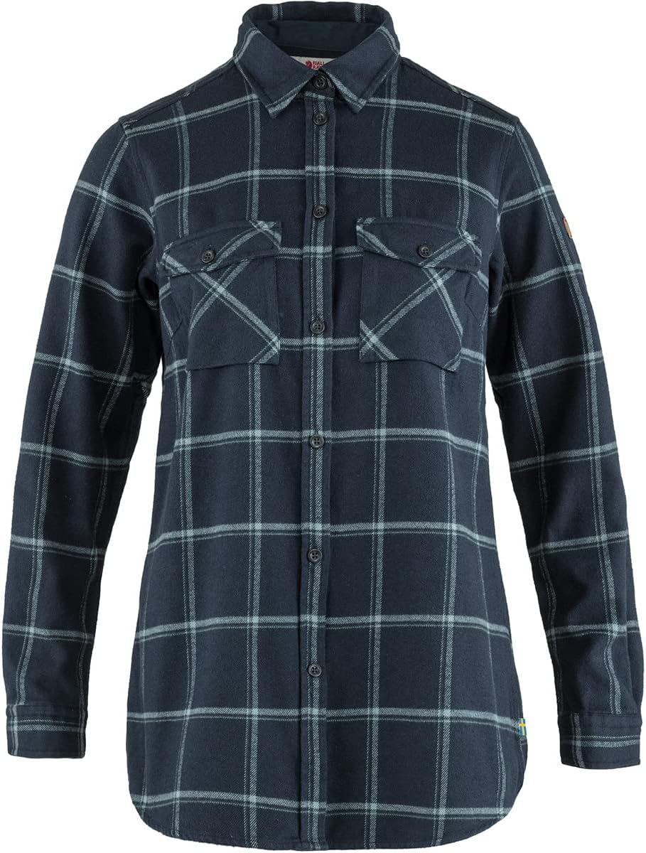 Fjallraven Women's Ovik Twill Shirt Ls - Dark Navy-steel Blue - XS