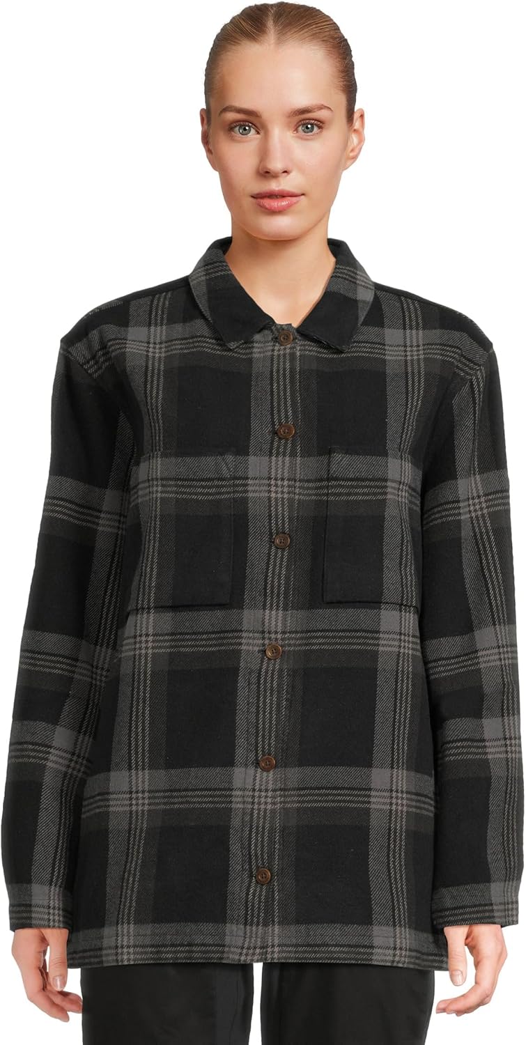 Fjallraven F86986550-048M Singi Flannel Overshirt W Black-Iron Grey M