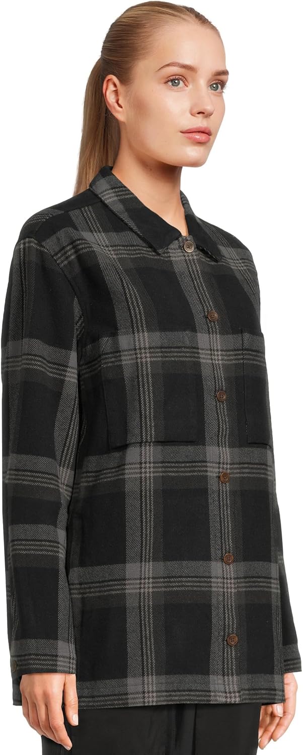 Fjallraven F86986550-048M Singi Flannel Overshirt W Black-Iron Grey M