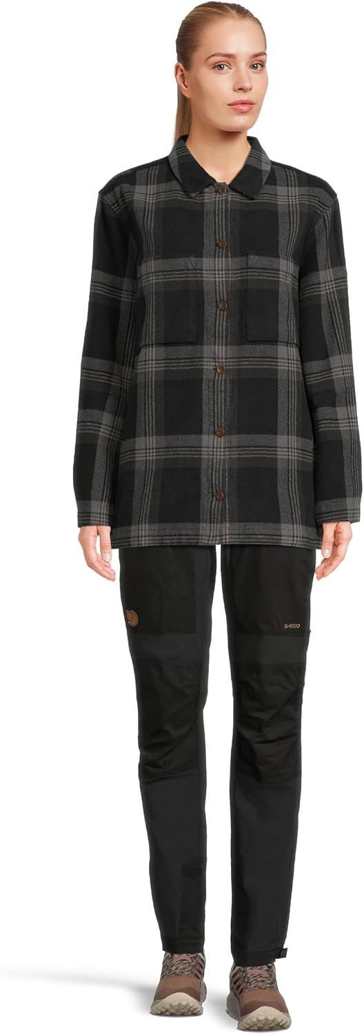 Fjallraven F86986550-048M Singi Flannel Overshirt W Black-Iron Grey M