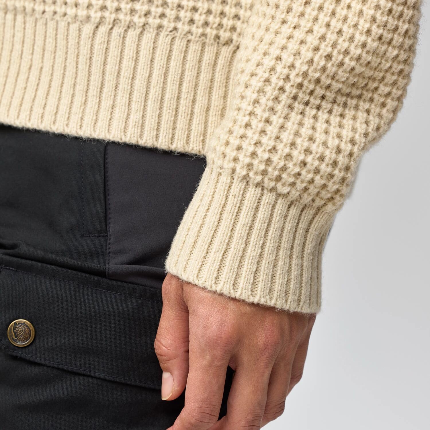 Fjällräven Övikaffle Knit Women's Sweater Navy