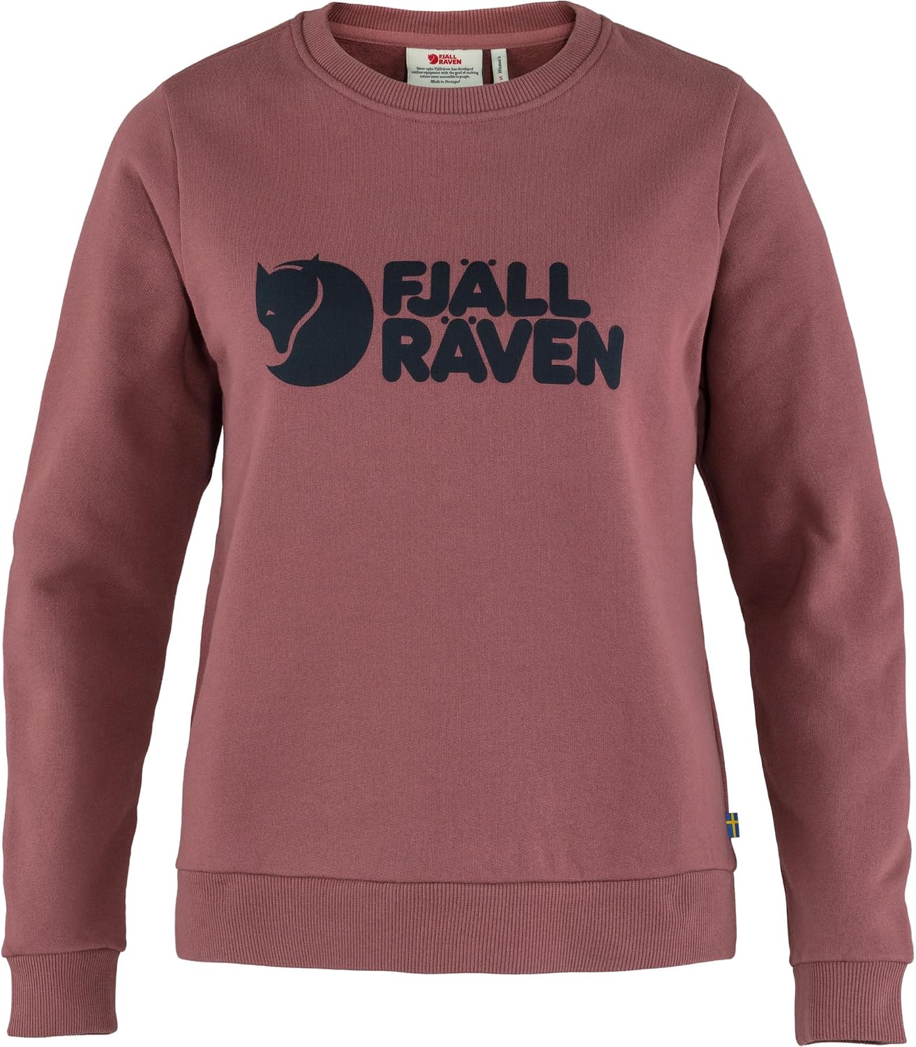 Fjällräven Logo Sweater Women's Sweatshirt - Soft Fleece, Classic Crewneck, Organic Cotton Blend - Hiking, Travel Mesa Purple