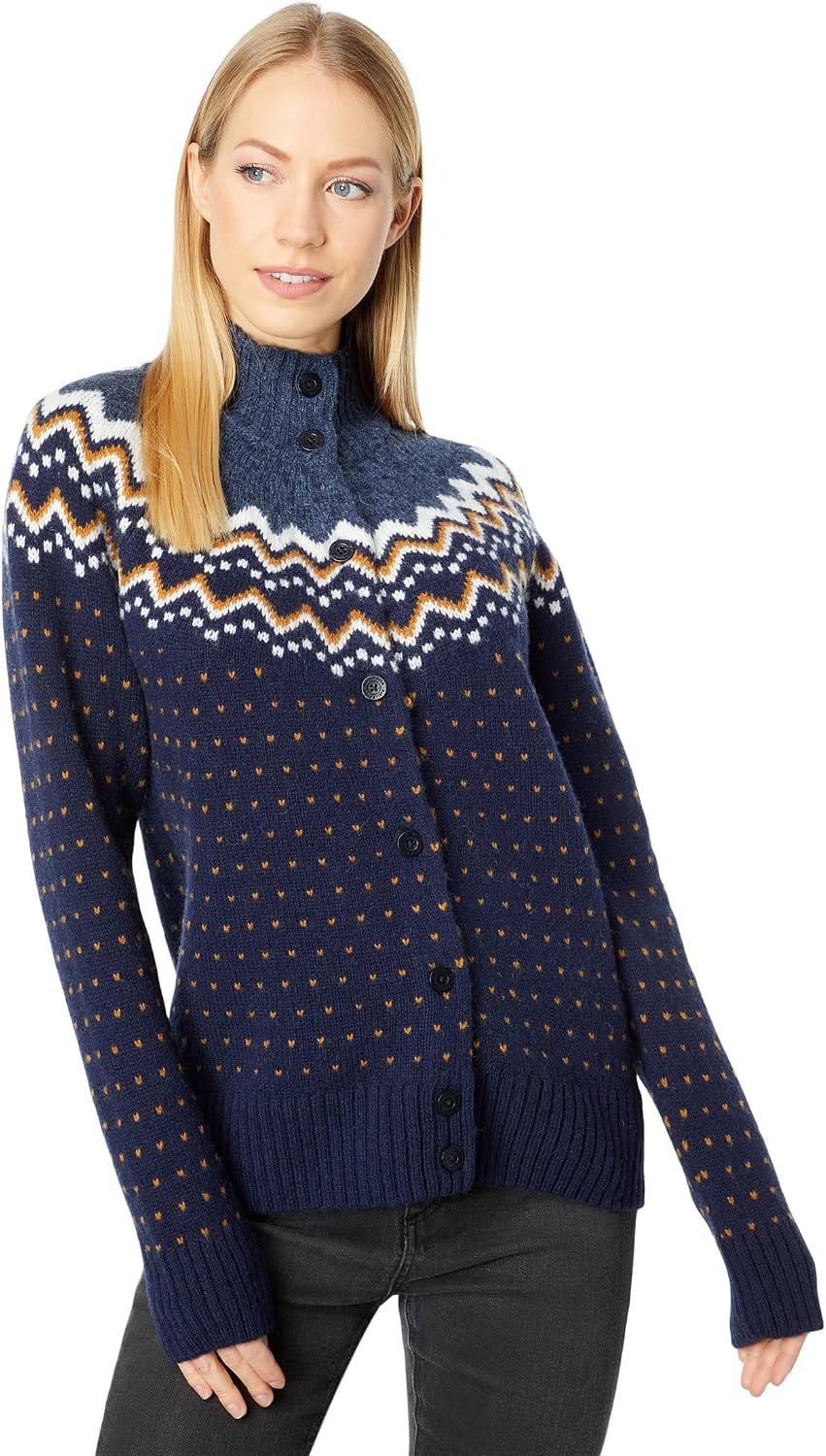 Fjällräven Womens Ovik Knit Cardigan Dark Navy