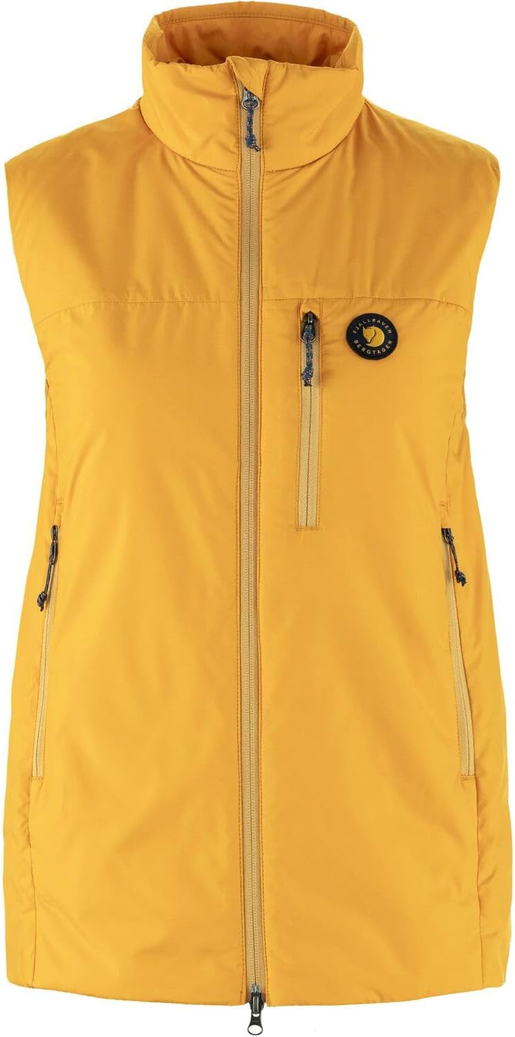 Fjällräven Bergtagen 60 Insulation Women's Vest - Lightweight Insulation, Packable Warmth, Technical Fit - Trekking Mustard Yellow