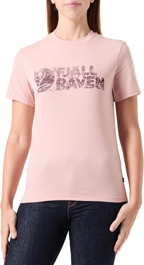 Fjällräven Lush Logo T-Shirt Women's Shirt Chalk Rose