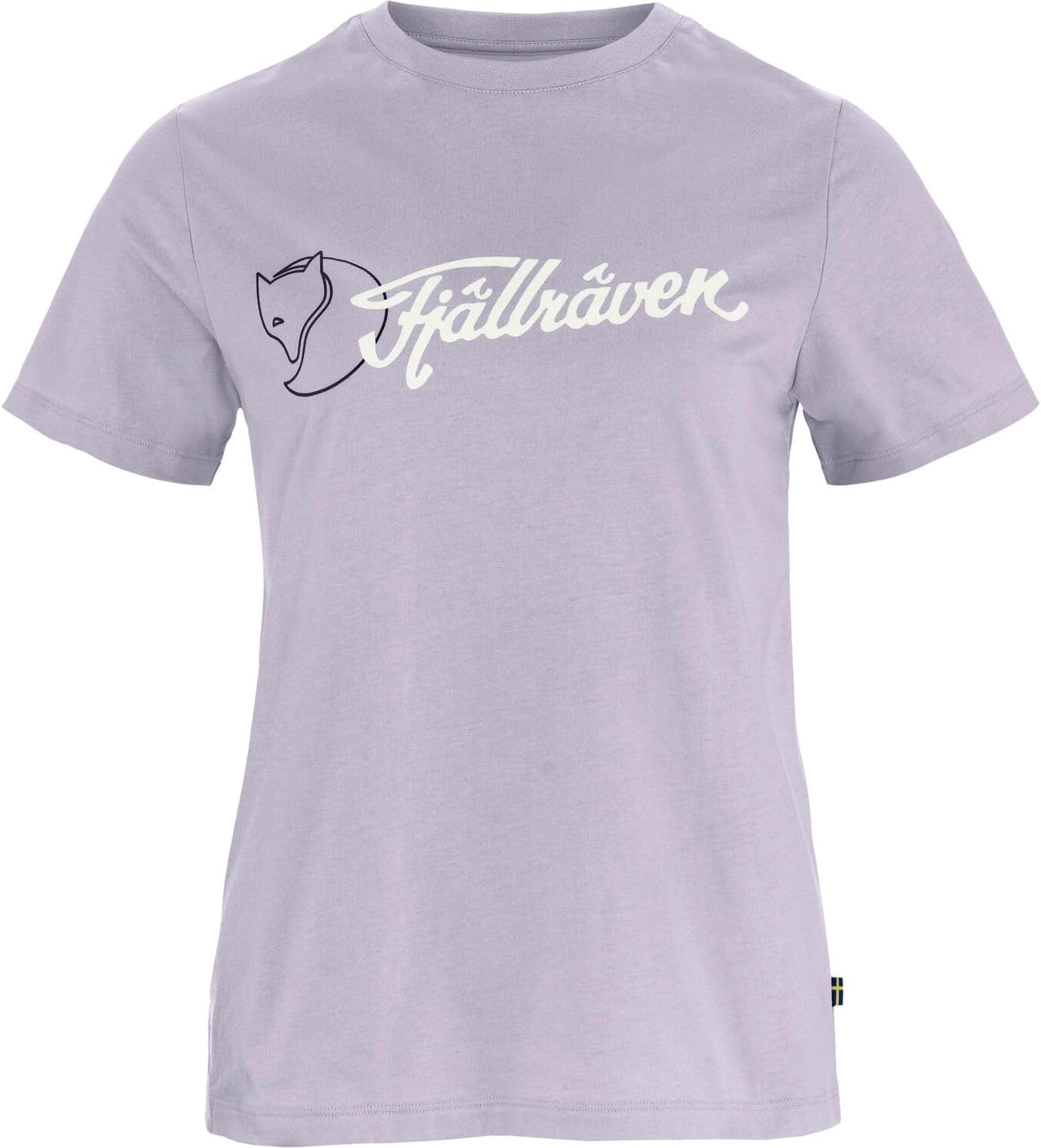 Fjällräven Archive Logo Women's T-Shirt - Breathable, Comfortable, Soft Feel Organic Cotton - Hiking, Travel Lavender Mist
