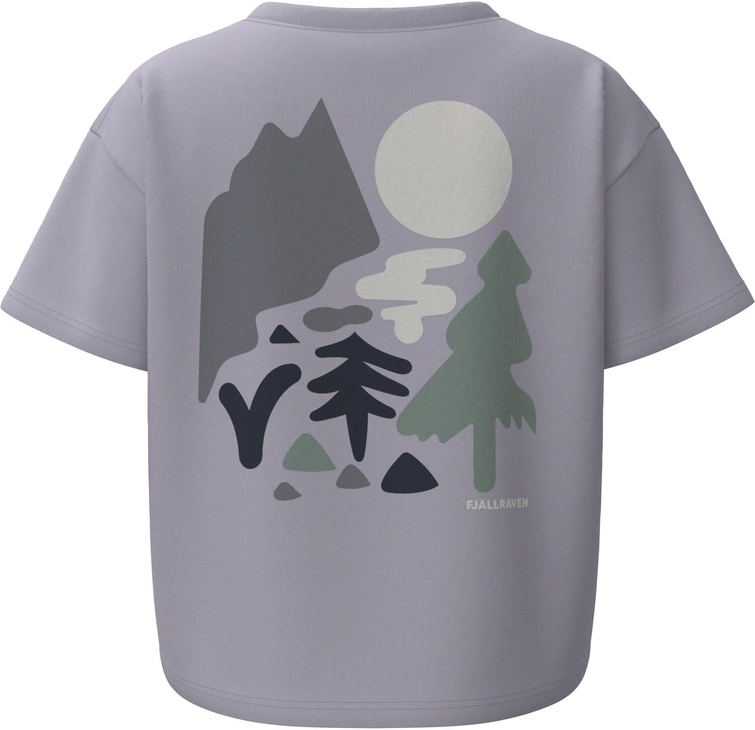 Fjällräven Forest Walk Women's T-Shirt - Breathable, Comfortable, Organic Cotton Fabric, Relaxed Fit - Hiking, Travel Lavender Mist