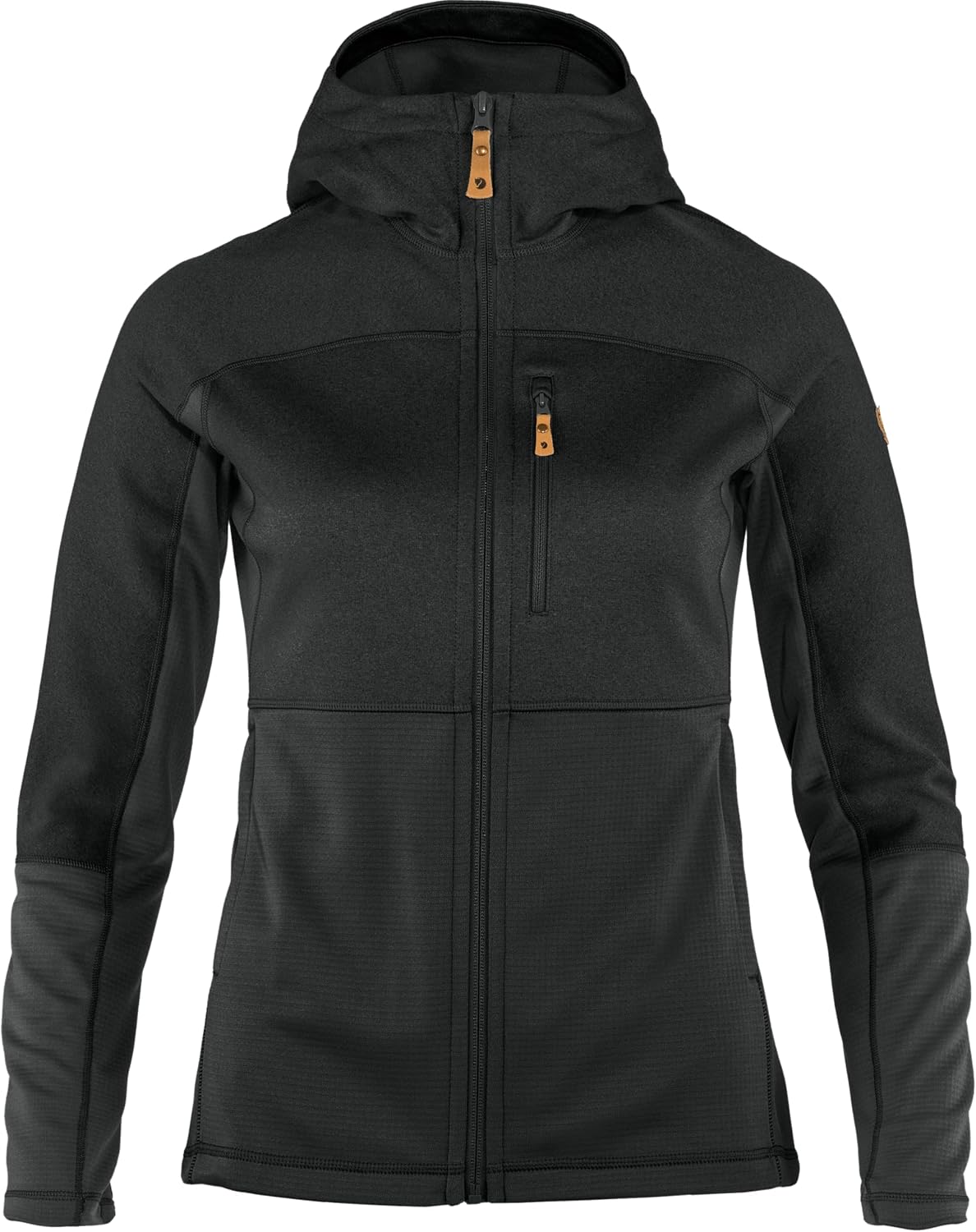 Fjällräven Abisko Trail Women's Hooded Full Zip Fleece - Breathable, Comfortable, Lightweight Fleece Warmth - Hiking Black