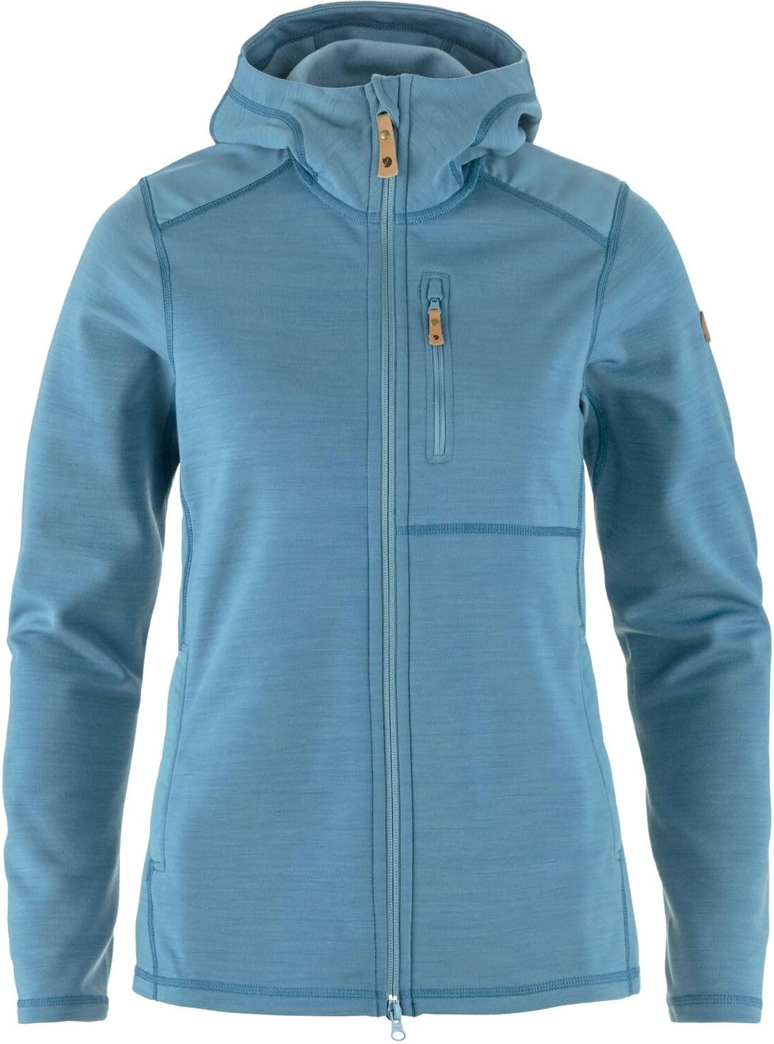 Fjällräven Keb Fleece Women's Hooded Jacket - Insulated Fleece, Breathable Warmth, Durable Construction - Hiking, Trekking Dawn Blue