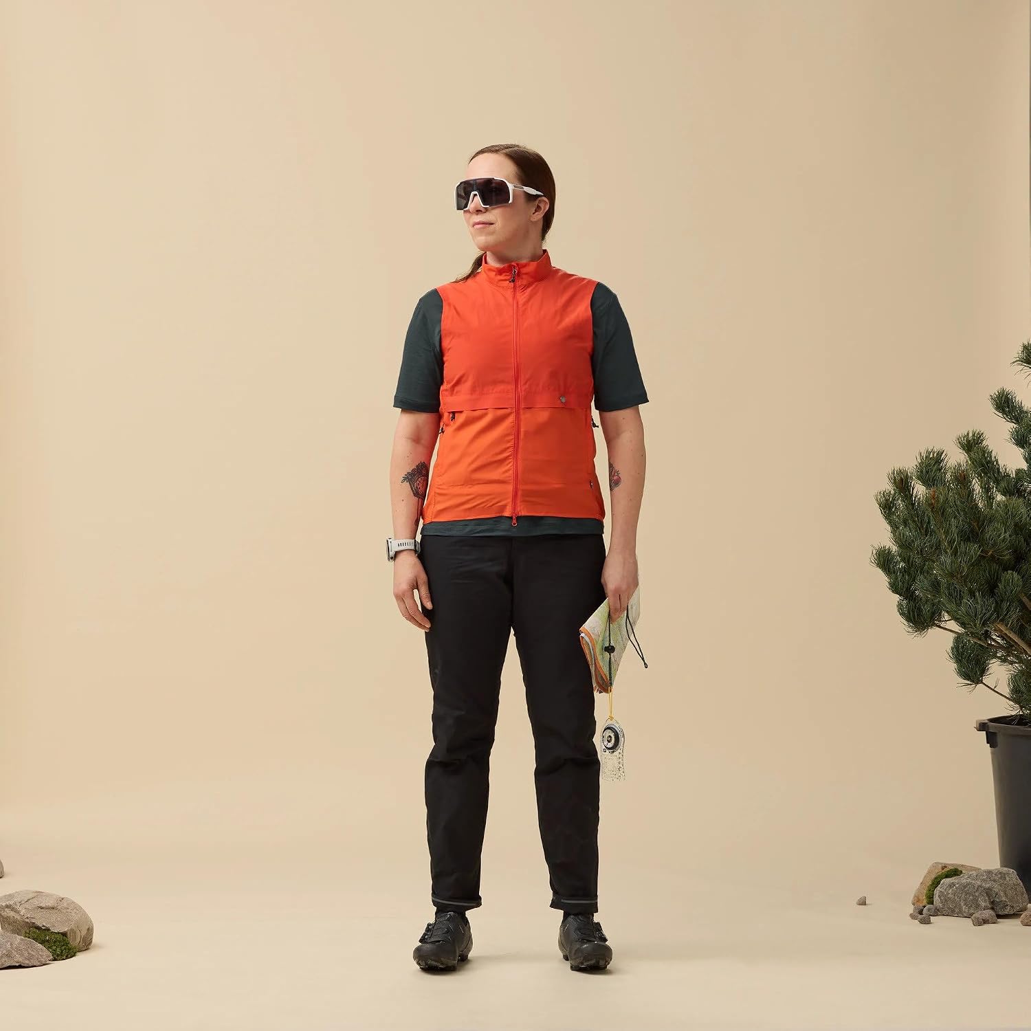 Fjallraven Hoja Adventure Women's Full-Zip Midlayer Vest Flame Orange
