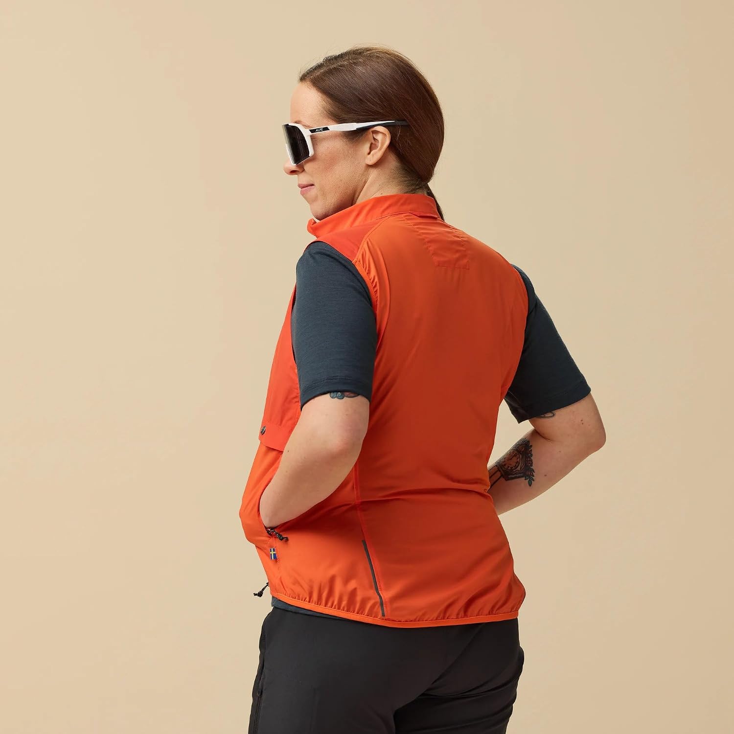 Fjallraven Hoja Adventure Women's Full-Zip Midlayer Vest Flame Orange