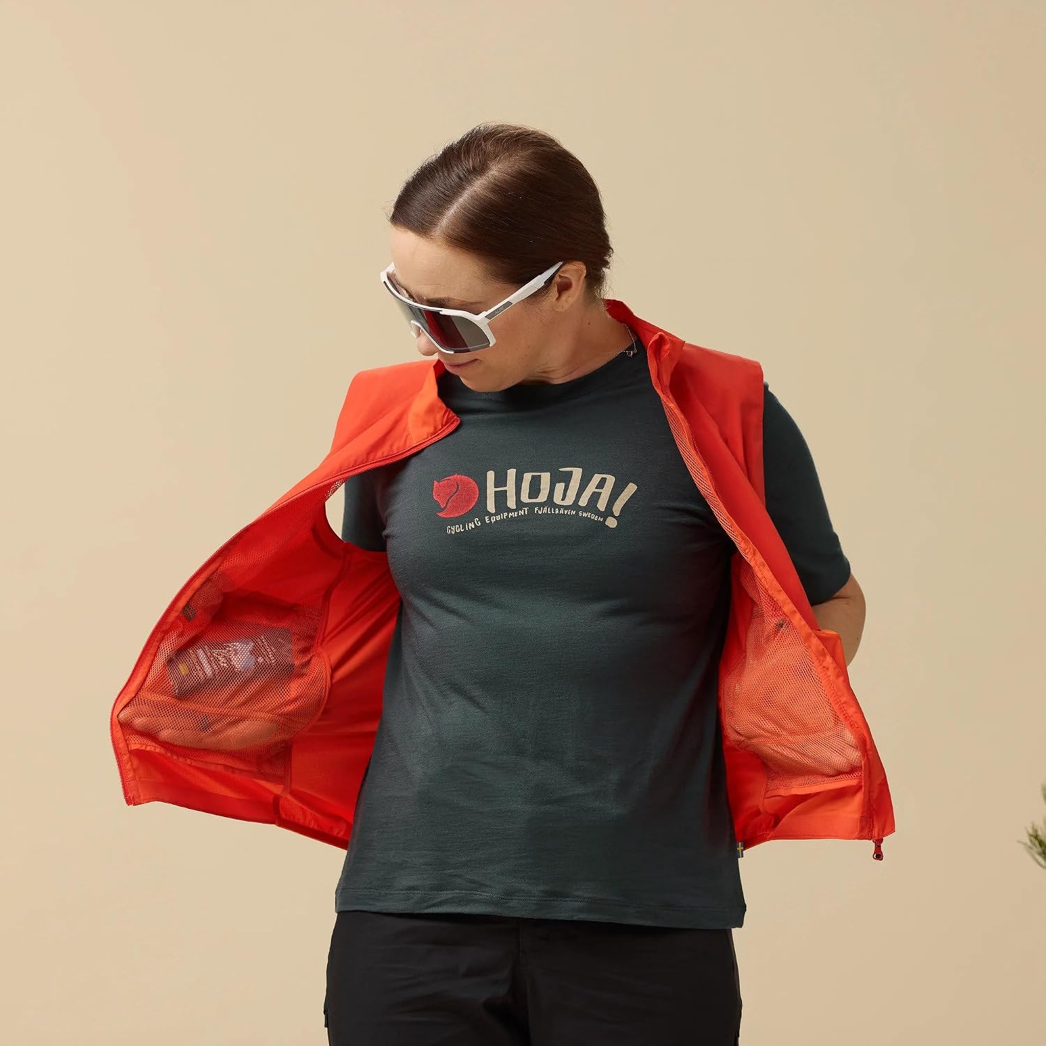 Fjallraven Hoja Adventure Women's Full-Zip Midlayer Vest Flame Orange