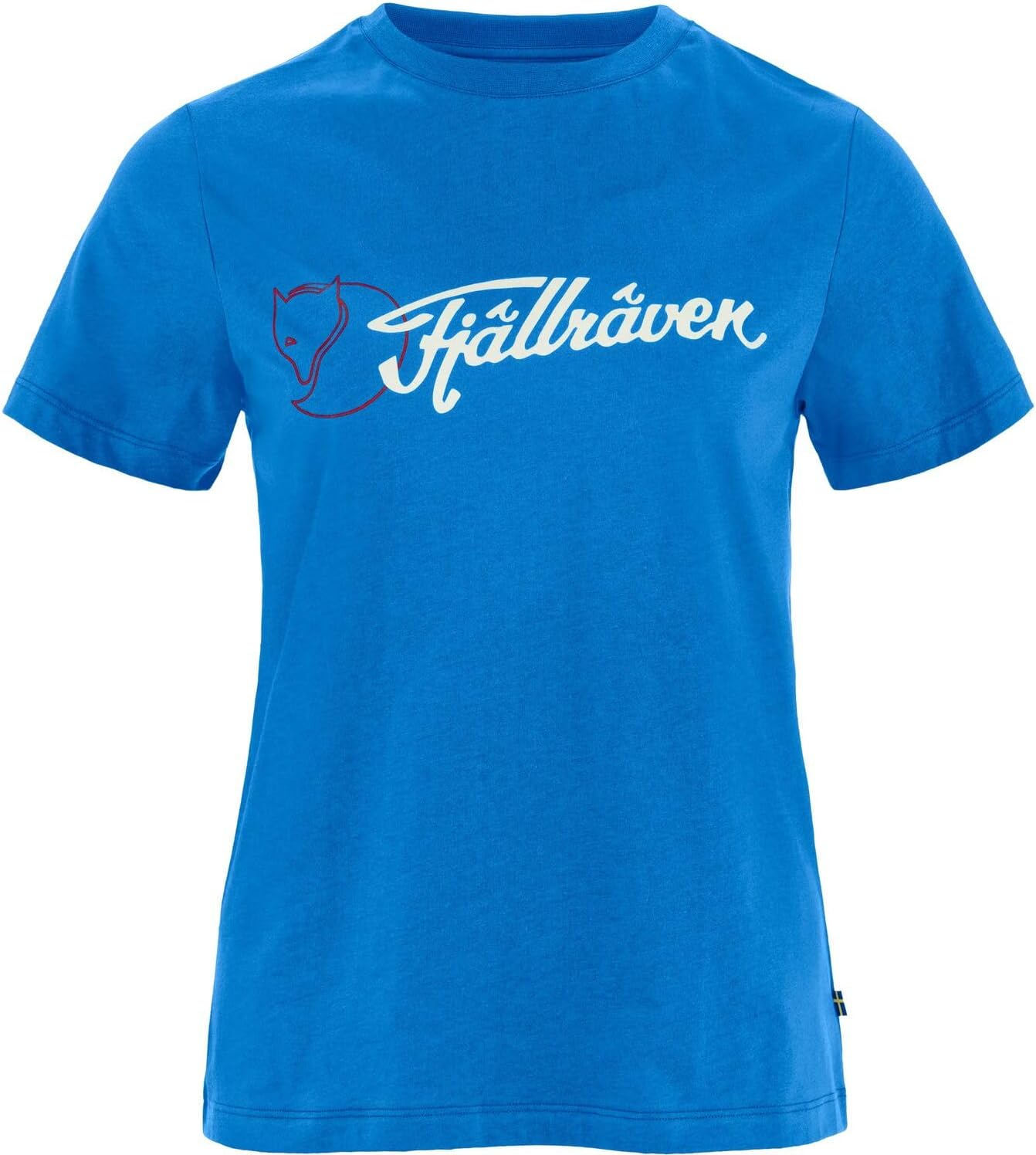 Fjällräven Archive Logo Women's T-Shirt - Breathable, Comfortable, Soft Feel Organic Cotton - Hiking, Travel Un Blue