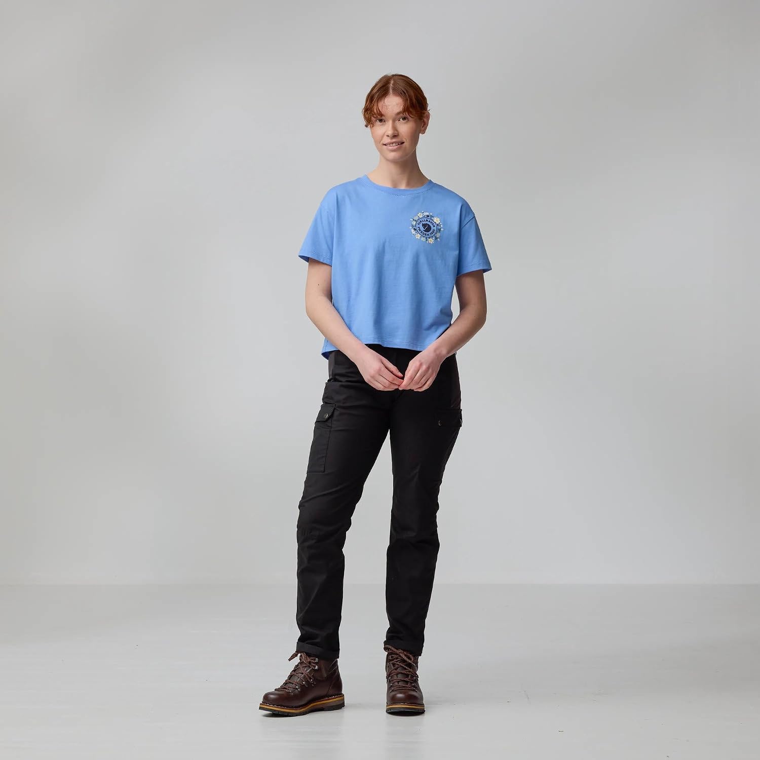 Fjallraven Fjallblomster Logo T-Shirt W Ultramarine