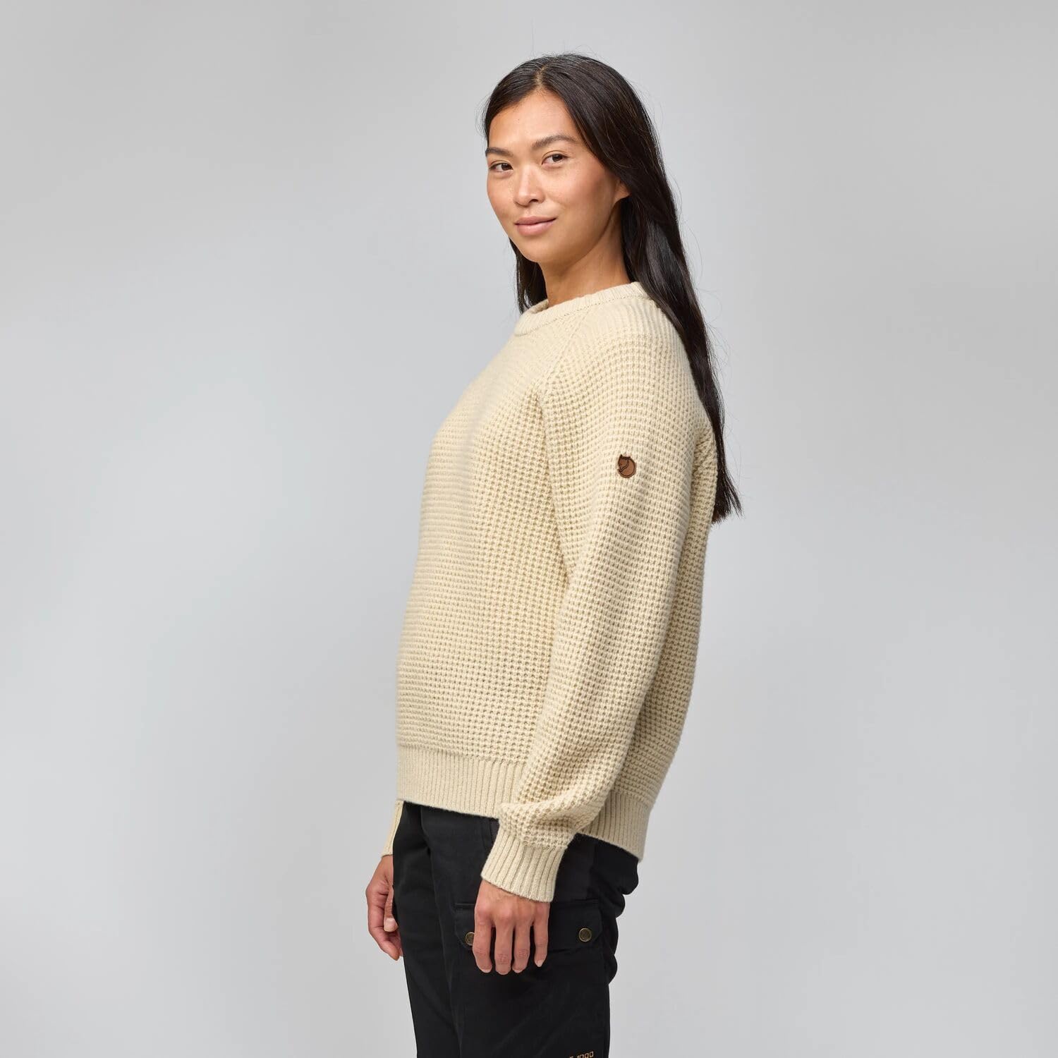 Fjällräven Övikaffle Knit Women's Sweater Grey