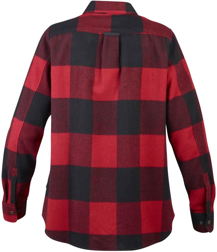 Fjallraven Canada Women's Long Sleeve Shirt, Wool Blend - Relaxed Fit Red