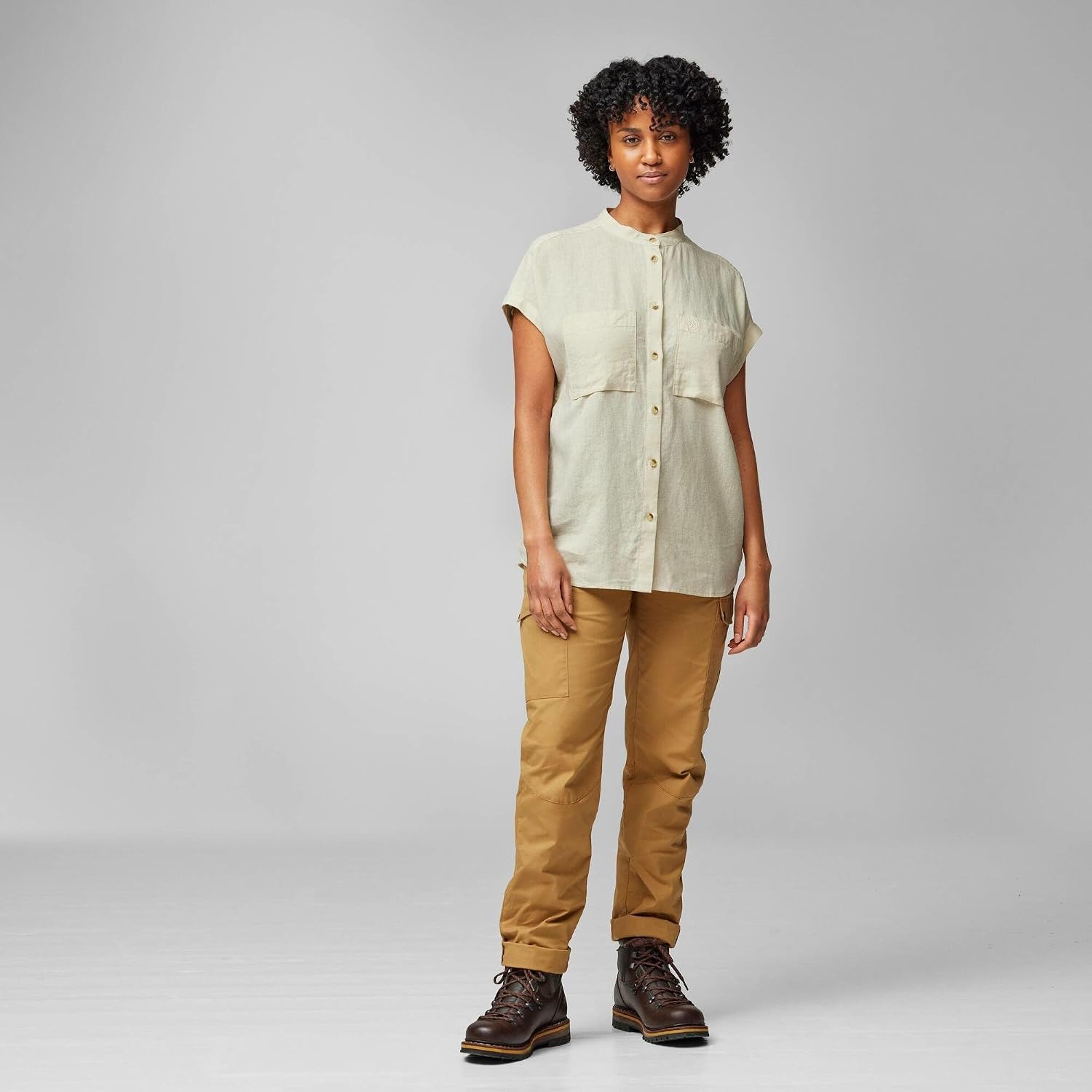 Fjällräven Övik Hemp Shirt SS Women's Shirt Chalk White