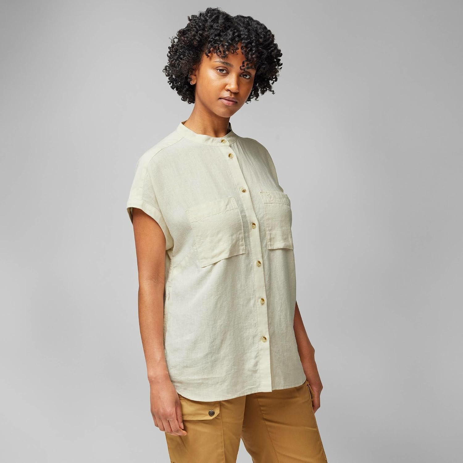Fjällräven Övik Hemp Shirt SS Women's Shirt Chalk White
