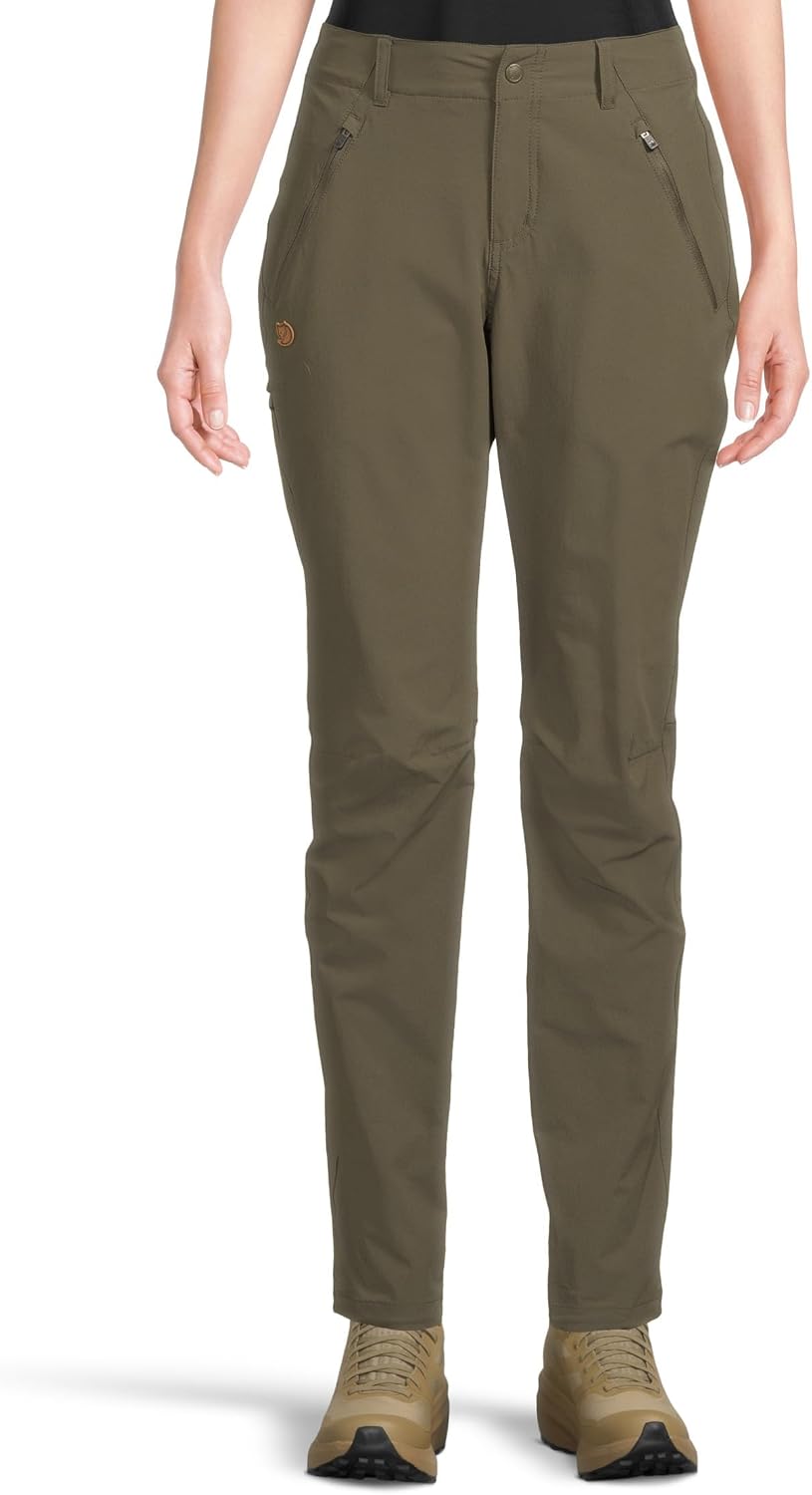 Fjällräven Abisko Women's Trekking Trousers - Stretch Panels, Reinforced Knees, Durable Fabric - Hiking, Trekking Deep Forest