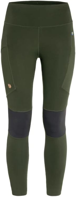 Fjällräven Abisko Pro Women's Trekking Tights - Stretch Panels, Reinforced Knees, Durable Fabric - Hiking, Trekking Deep Forest/Iron Grey