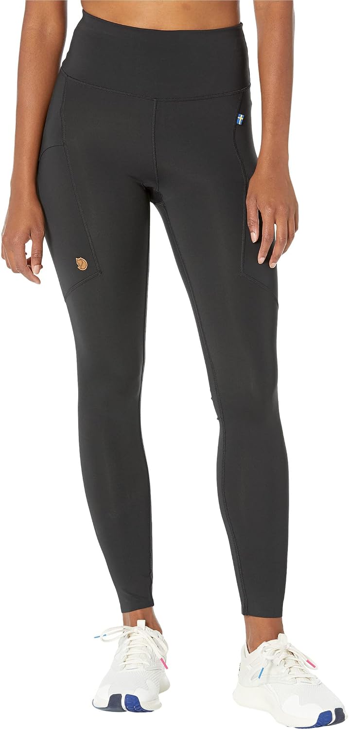 Fjällräven Abisko Women's Tights - Moisture Wicking Fabric, Lightweight, Comfortable, Stretch - Hiking, Trekking Black