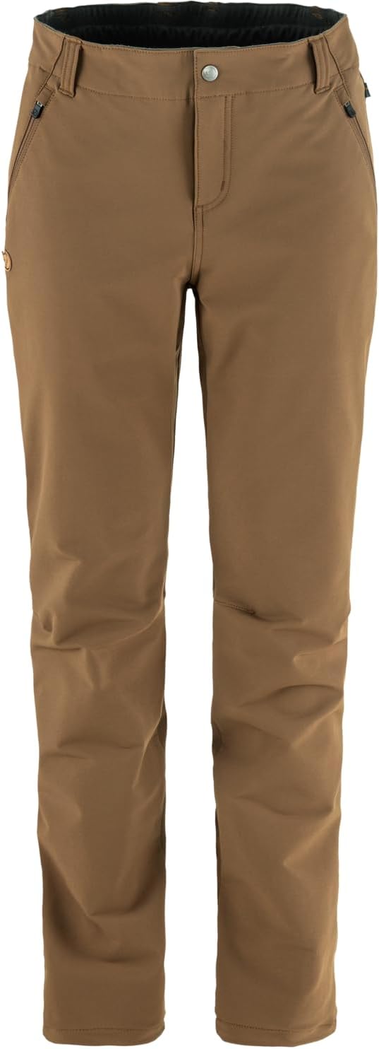 Fjallraven Abisko Winter Stretch Women's Shell Hiking Pants Wood Brown