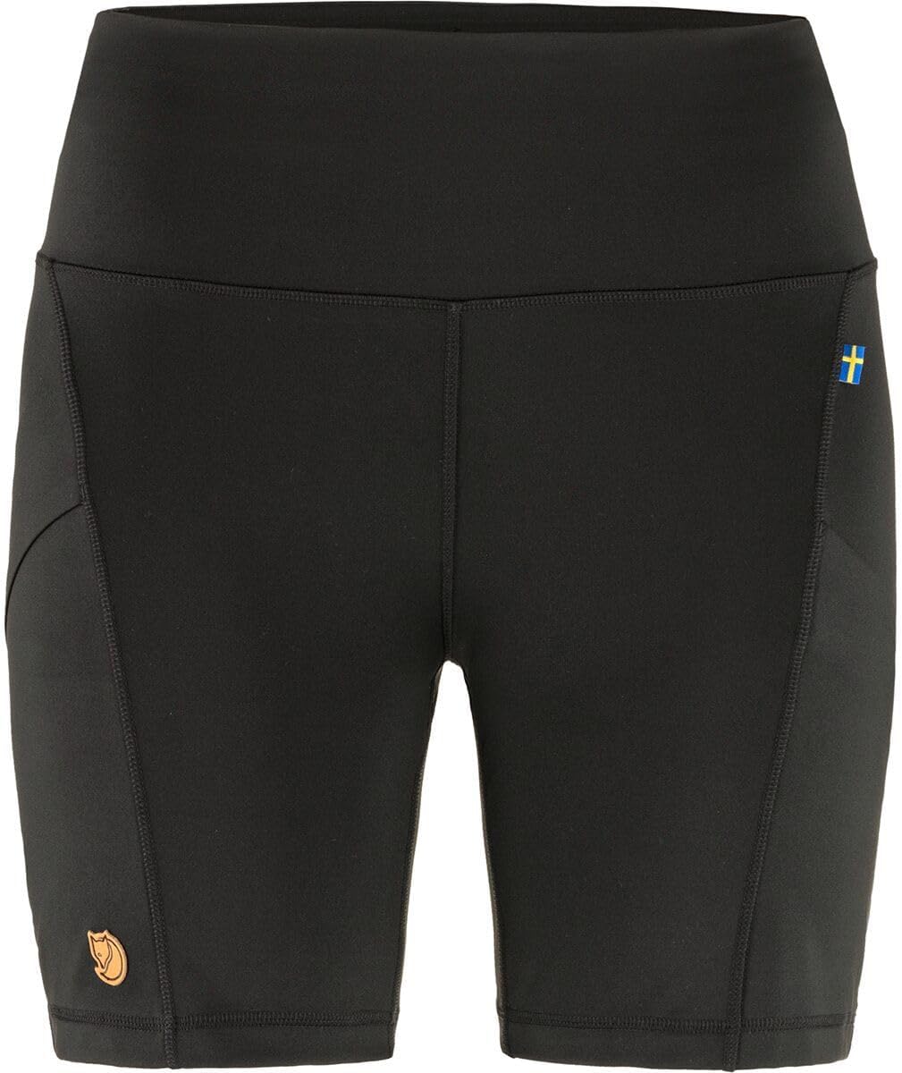 Fjällräven Abisko 6" Women's Biker Shorts - Moisture Wicking, Recycled Fabric, Stretch Fit - Hiking, Trekking Black