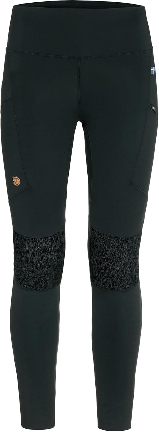 Fjällräven Abisko Women's Trekking Tights - Moisture Wicking Fabric, Lightweight, Comfortable, Stretch - Hiking, Trekking Black
