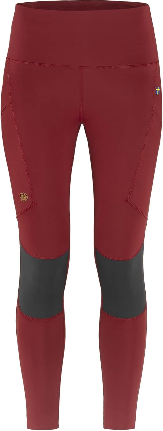 Fjällräven Abisko Pro Women's Trekking Tights - Stretch Panels, Reinforced Knees, Durable Fabric - Hiking, Trekking Pomegranate Red/Iron Grey