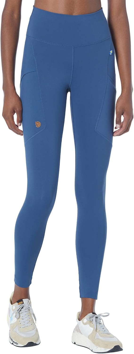 Fjällräven Abisko Women's Tights - Moisture Wicking Fabric, Lightweight, Comfortable, Stretch - Hiking, Trekking Indigo Blue