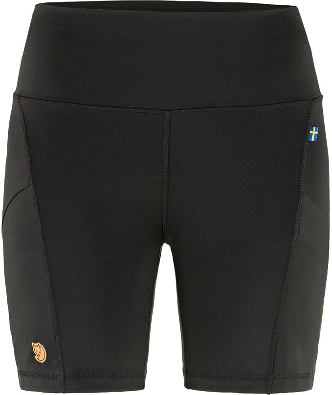 Fjällräven Abisko 6" Women's Biker Shorts - Moisture Wicking, Recycled Fabric, Stretch Fit - Hiking, Trekking Black