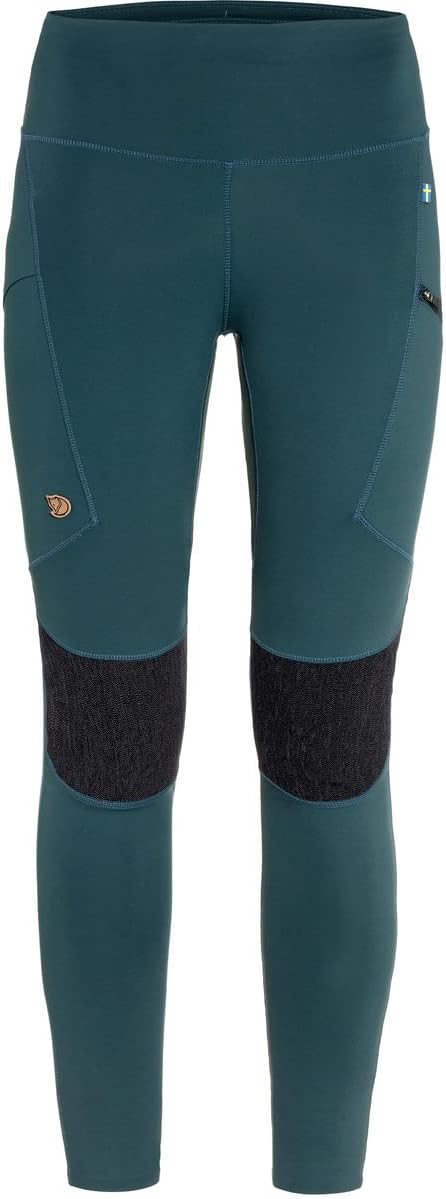 Fjällräven Abisko Women's Trekking Tights - Moisture Wicking Fabric, Lightweight, Comfortable, Stretch - Hiking, Trekking Mountain Blue